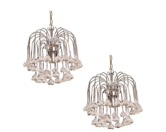Ensemble de 2 Julia Roberts, lustre vintage en Murano blanc, 1980