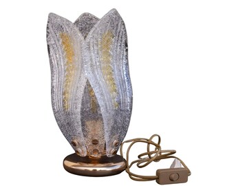 Murano Table Lamps Yellow and Transparent, 1980