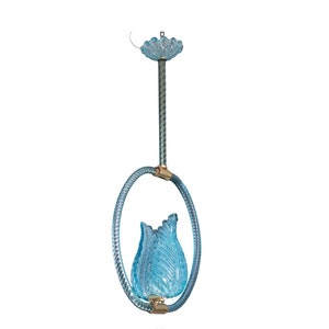 Blu Jewel Murano Glass Chandelier by Barovier and Toso, 1950s