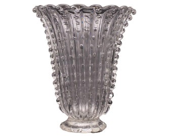 Große Art Deco Murano Bullicante Vase von Barovier & Toso, 1930er Jahre
