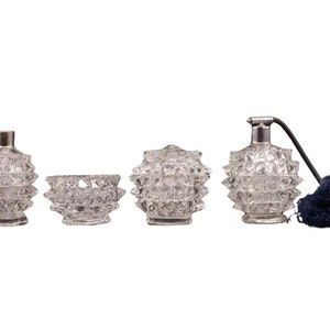 Set of 4 Ercole Barovier Rostrato Murano Italian Glass Vase for Barovier & Toso