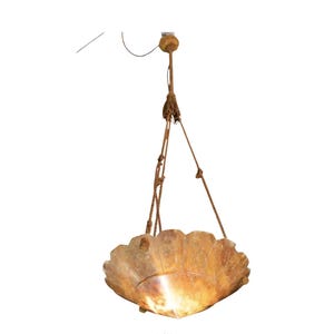 Antique Art Deco Liberty Alabaster Chandelier, 1940s