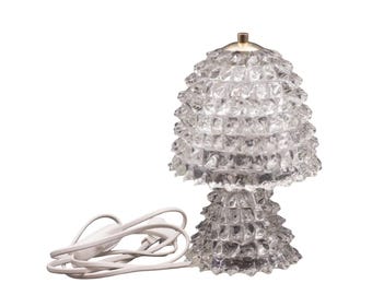 Charming Table Lamp in Rostrato Murano Glass Vase for Barovier & Toso, 1950s