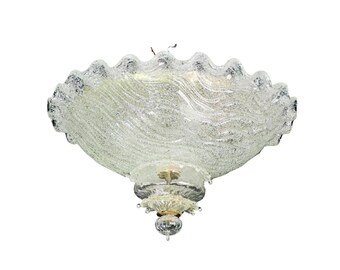 The Crown" Charming Italian Murano Glass Ceiling Fixture, Murano, 1970