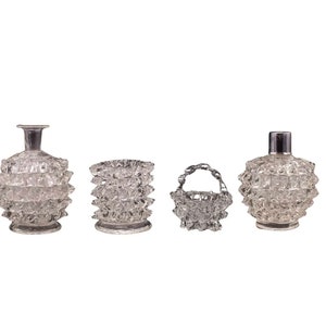 Set of 4 Ercole Barovier Rostrato Murano Italian Glass Vase for Barovier & Toso