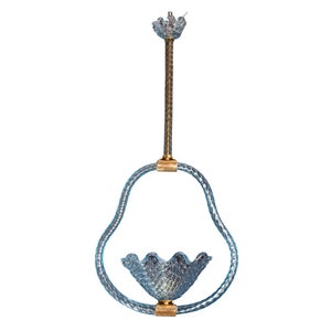 Ninfea" Niebieskie akwamaryny Barovier i Toso Light, lata 40. XX wieku