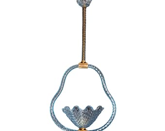 Ninfea" Blue Aquamarines Barovier and Toso Light, 1940s