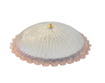 Precious Italian Pink Murano Glass Ceiling Fixture, Murano, 1970