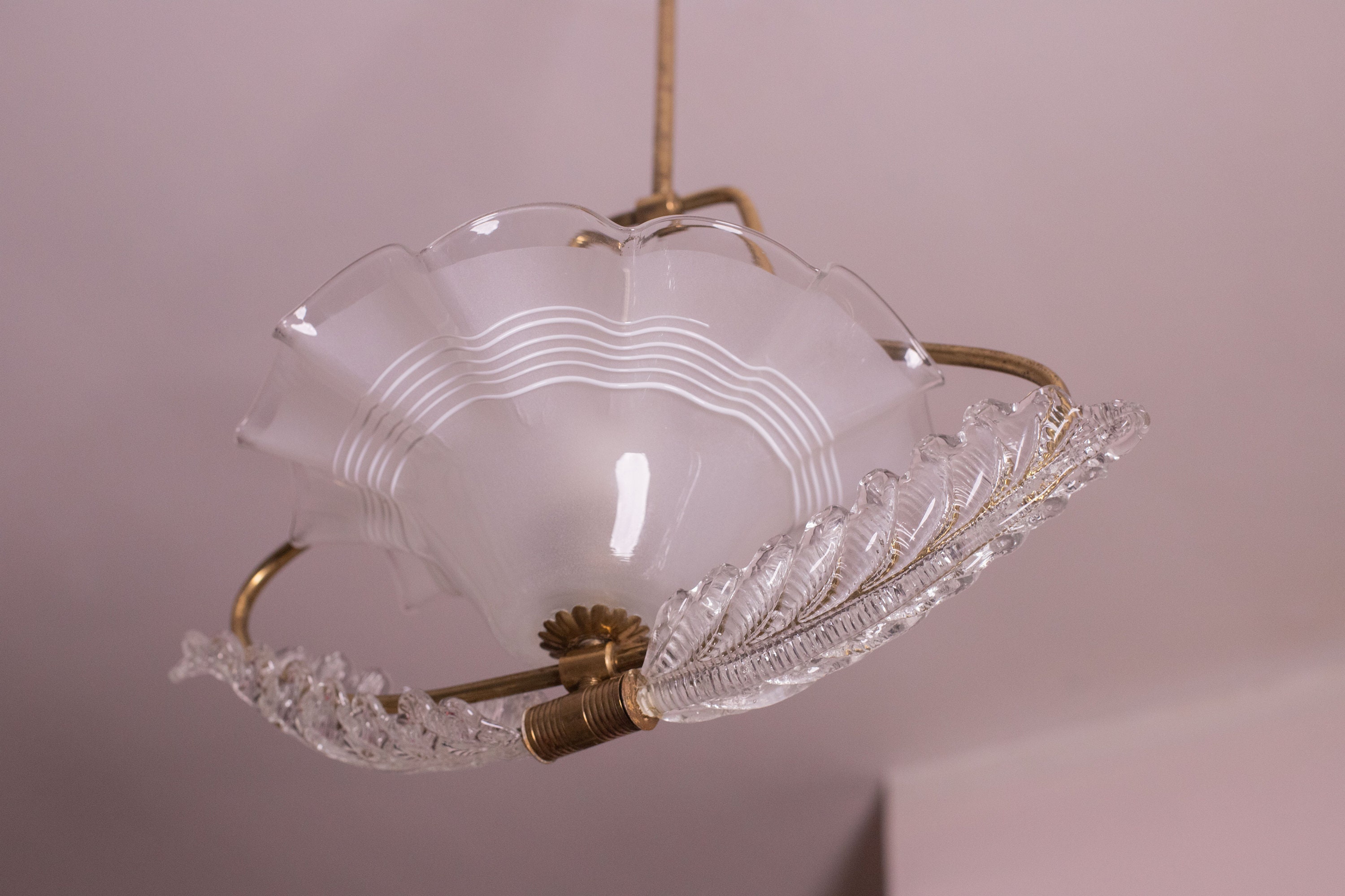 Art Decò, Barovier & Toso Pendant Light Murano Glass, 1940s - Etsy