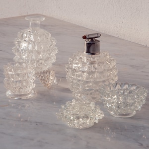 Set of 4 Ercole Barovier Rostrato Murano Italian Glass Vase for Barovier & Toso