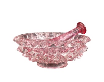 Seltene rosa Ercole Barovier Rostrato Vase aus Muranoglas für Barovier & Toso, 1940er Jahre