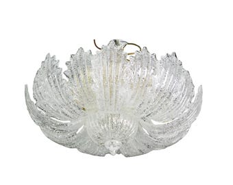 Garda, Luxury Italian Murano Glass Ceiling Light or Flush Mount, 1980s