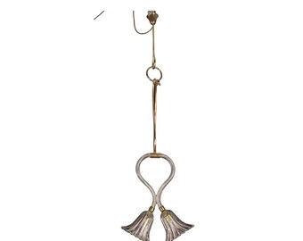 Amazing Ercole Barovier Art Deco Chandelier, Murano Glass, Brass Structure 1940s