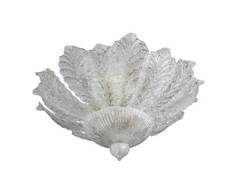 Plafonnier ou applique en verre de Murano, Turin, Italie, années 1970