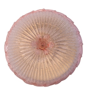Large Size iItalian Pink and Murano Glass Ceiling Flower
