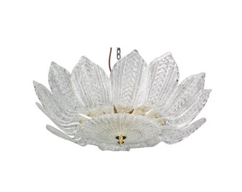 Como, Italian Murano Glass Ceiling Light or Flush Mount, 1980s
