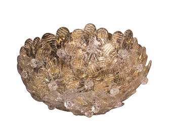 ムラーノガラスフラワーシーリングライト 12の花 イタリア製 1980年代