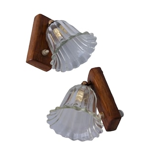 2er-Set Art Decò Barovier & Toso Wandleuchte aus Murano-Kunstglas, 1940er Jahre