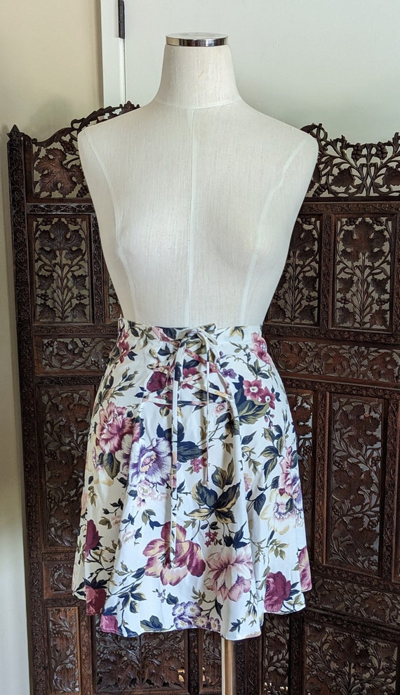 Vintage Y2K Floral Corset Skater Skirt