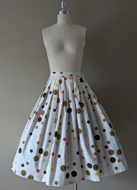 1950's Floral Print Cotton Skirt