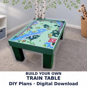 Woodworking Plans Digital Download Diy Train Table Building Instructions Kids Train Play Table Thomas Toy Train Thomas the Train Table Plans