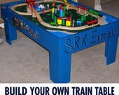 Woodworking Plans Build Your Own Train Table Kids Activity Table Plans Toy Train Table Project Diy Blueprint Wooden Railroad