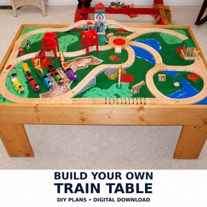 Train Table Plans for Grandfather Gift Woodworking Project Diy Build Storage Design Grandpa Workshop Toy Furniture Handmade