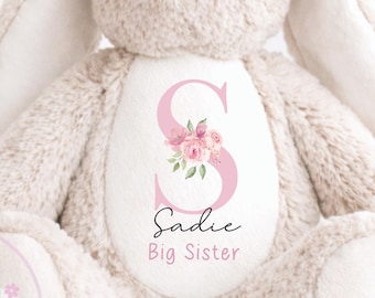 Personalised New Big Sister Bunny, Big Sister Announcement, Best Big Sister, Personalised Bunny Toy, Promoted to Big Sister, Custom Bunny