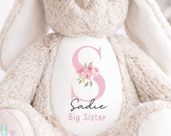 Personalised New Big Sister Bunny, Big Sister Announcement, Best Big Sister, Personalised Bunny Toy, Promoted to Big Sister, Custom Bunny
