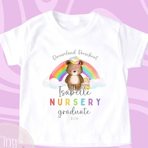 Personalised Nursery Graduation T Shirt, Preschool Graduation T Shirt, Nursery T Shirt, Nursery Keepsake, Pre School Keepsake, Graduate