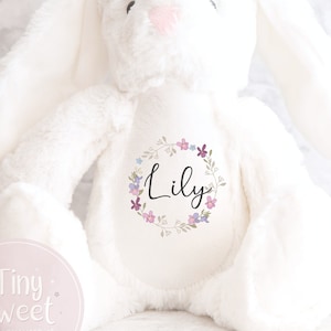 Personalised Bunny Rabbit, New Baby Gift, Name Bunny, Your name teddy, Baby Keepsake, Baby shower gift, Teddy, Bunny