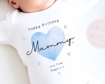 Happy Birthday Mummy, 1st Birthday as My Mummy, New Mum Gift, Mum Birthday, Mummy Birthday, Sleepsuit Babygrow Bodysuit Mum Birthday