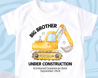 Big Brother T Shirt, Big Brother Digger T-Shirt, Cute Big Brother, Pregnancy Announcement, Excavator T Shirt, Under Construction T Shirt