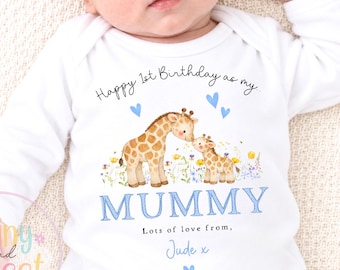 Happy Birthday Mummy Sleepsuit, Mummy birthday Gift, New Mum Gift, Mummys birthday, 1st birthday as my Mummy, Toddler Mummy Birthday Tee