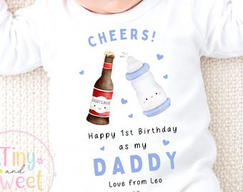 Happy Birthday Daddy, 1st Birthday as My Daddy, New Dad Gift, Dad Birthday, Daddy Birthday, Sleepsuit Babygrow Bodysuit Dad Birthday