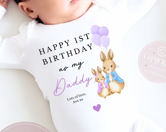 Happy Birthday Daddy, 1st Birthday as My Daddy, New Dad Gift, Dad Birthday, Daddy Birthday, Sleepsuit Babygrow Bodysuit Dad Birthday