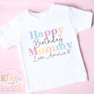 T-shirt joyeux anniversaire maman, cadeau d'anniversaire maman, cadeau nouvelle maman, anniversaire de maman, 1er anniversaire de maman, t-shirt d'anniversaire maman pour tout-petit
