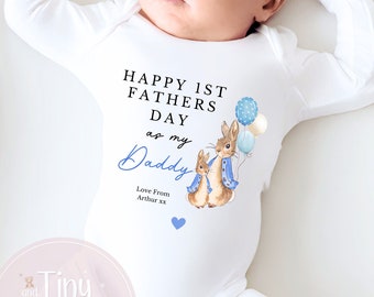 Fathers Day Sleepsuit, 1st Fathers Day As My Daddy, New Dad Gift, Fathers Day, 1st Fathers Day Babygrow, Sleepsuit Babygrow Bodysuit, Dad