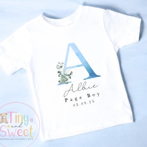 Page Boy T Shirt, Baby Page Boy Tee, Page Boy Top, Will you be my page boy, Page Boy Gift, Floral T Shirt