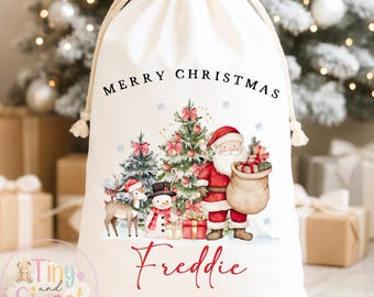 My first Christmas Sack, Personalised Christmas Bag, Santa sack, Babies 1st Christmas, Christmas Eve Bag, Custom Baby Gift, Baby Girl/Boy