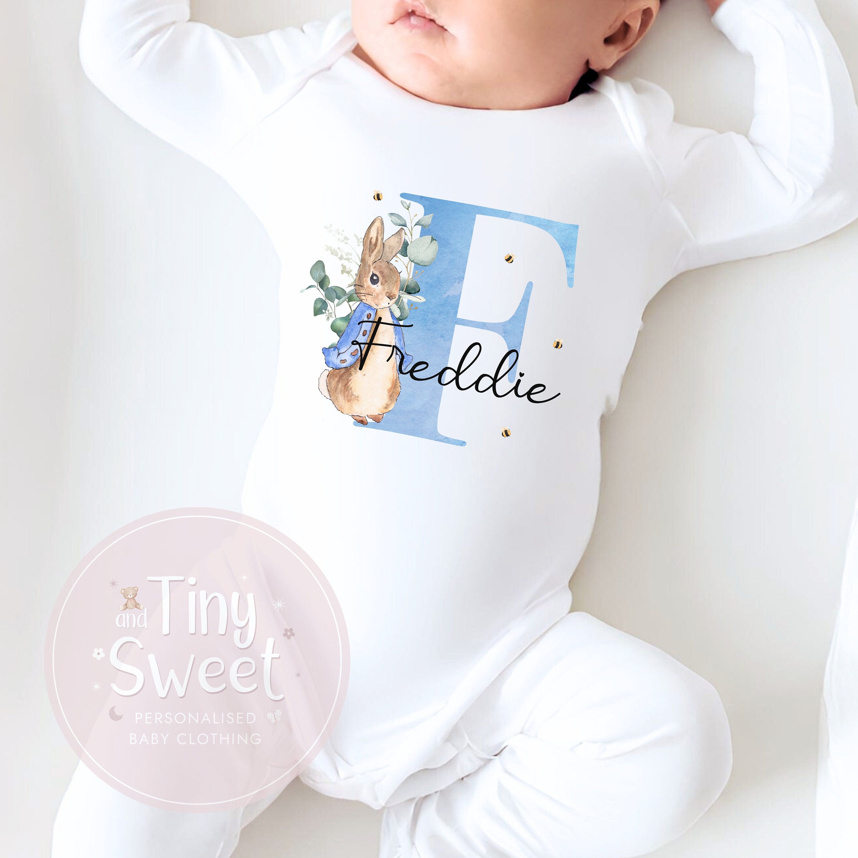 Personalised tiny baby clothes sale