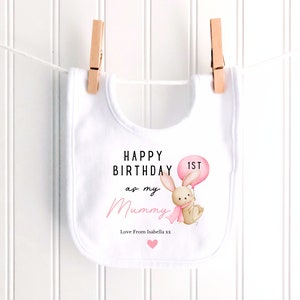 Happy Birthday Mummy, 1st Birthday as My Mummy, New Mum Gift, Mum Birthday, Mummy Birthday, Sleepsuit Babygrow Bodysuit Mum Birthday image 8