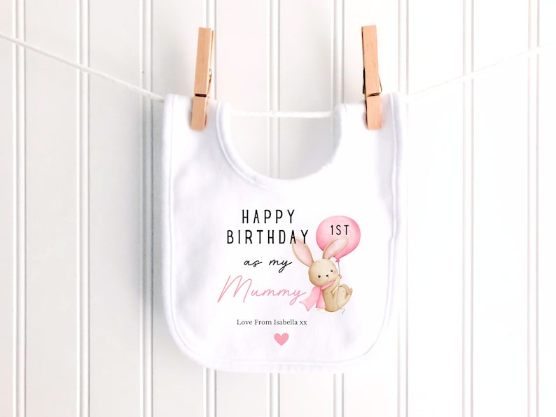 Happy Birthday Mummy, 1st Birthday as My Mummy, New Mum Gift, Mum Birthday, Mummy Birthday, Sleepsuit Babygrow Bodysuit Mum Birthday image 8