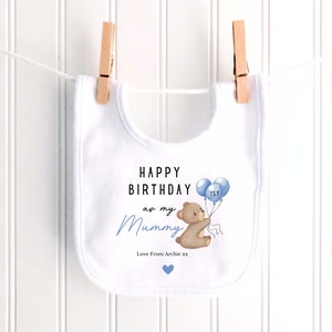 Happy Birthday Mummy, 1st Birthday as My Mummy, New Mum Gift, Mum Birthday, Mummy Birthday, Sleepsuit Babygrow Bodysuit Mum Birthday image 9