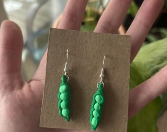 Vegetable Earrings-Peas