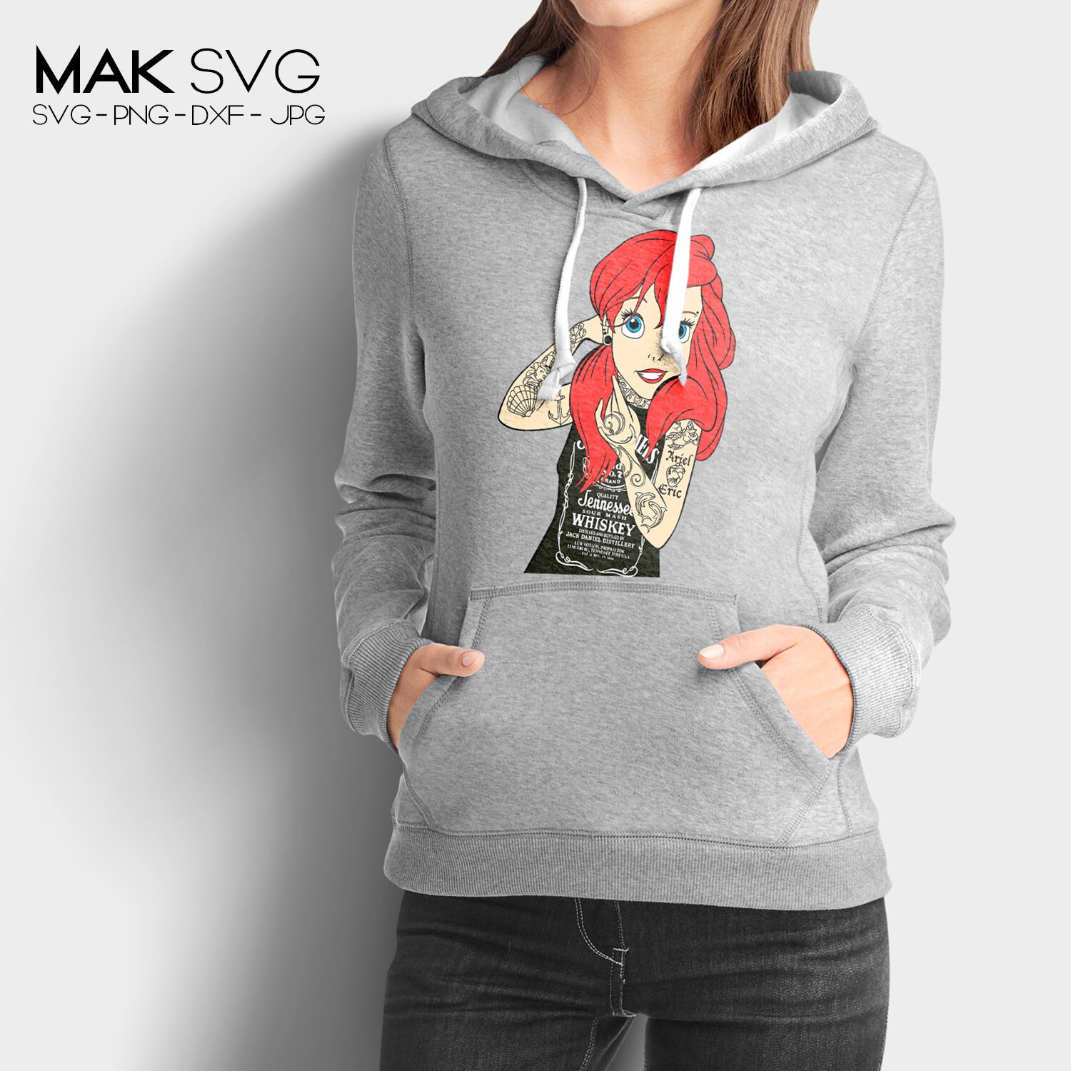 Ariel Punk Svg, Little Mermaid Svg, Ariel Svg, Mermaid Svg