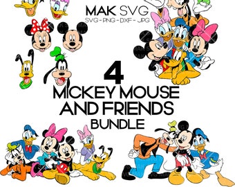 Mickey and friends bundle svg, Mickey svg, mickey png, mickey cut file, mickey image.
