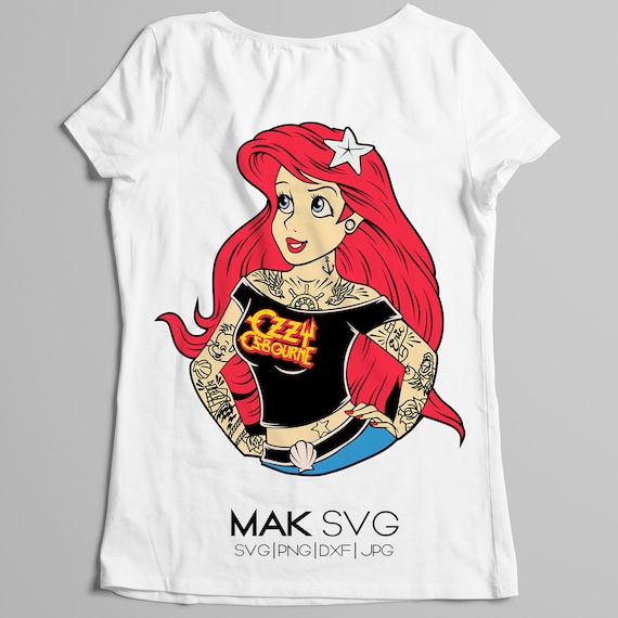 Ariel Rock Svg, Little Mermaid Svg, Ariel Svg, Mermaid Svg