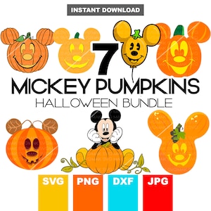 Mickey Pumpkins bundle svg, Mickey svg, mickey png, mickey cut file, mickey image.