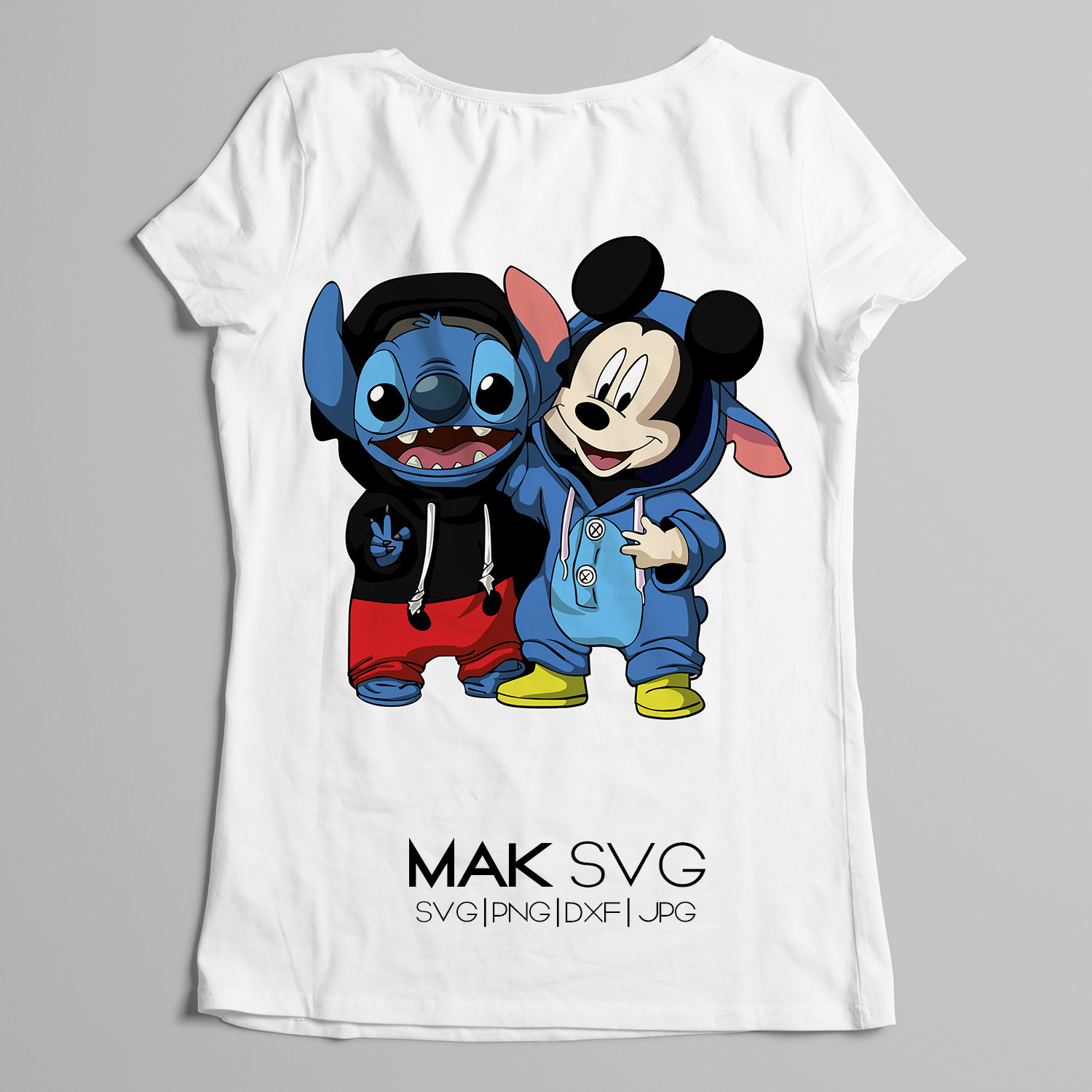 Stitch and Mickey Svg, Mickey Svg, Mickey Png, Mickey Cut File, Stitch